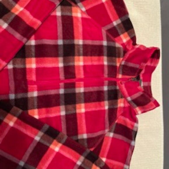 Eddie Bauer Red Plaid 1/4 zip Fleece XXL NWOT - Picture 4 of 4
